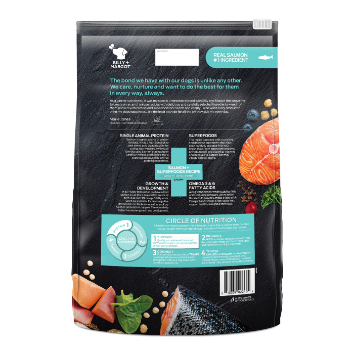 Billy + Margot Puppy + Superfood Blend Dry Dog Food 9kg