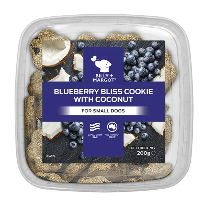 Billy + Margot Blueberry Bliss Cookies with Coconut Dog Treats 200g