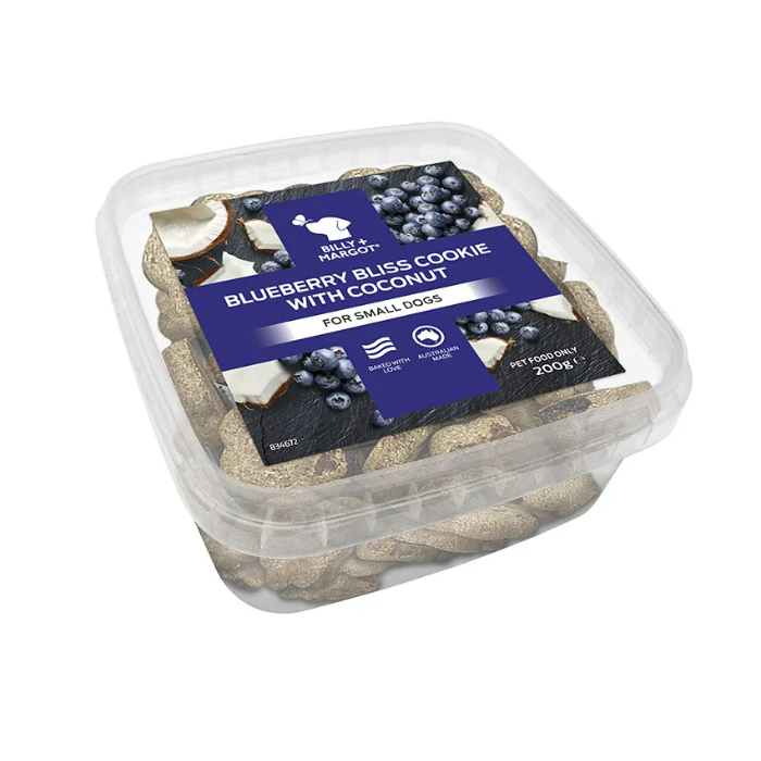 Billy + Margot Blueberry Bliss Cookies with Coconut Dog Treats 200g